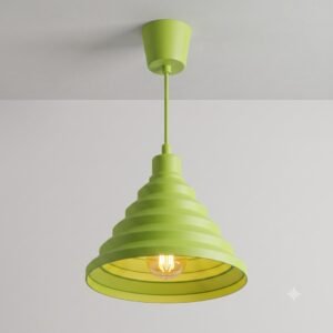 Dartix Light Green Tiered Silicone Rubber Pendant Light (E27 Holder)