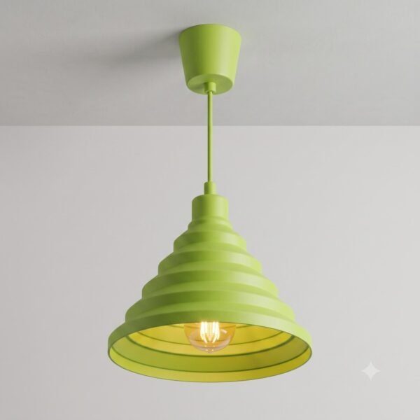 0CC85BE4-BEE6-4DB3-BC79-DC22E3232EA7 Dartix Light Green Tiered Silicone Rubber Pendant Light (E27 Holder)