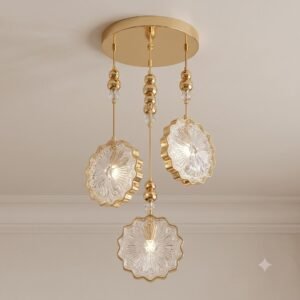 3 pcs set led Solaria Bloom 3-Piece Crystal Pendant Light Set