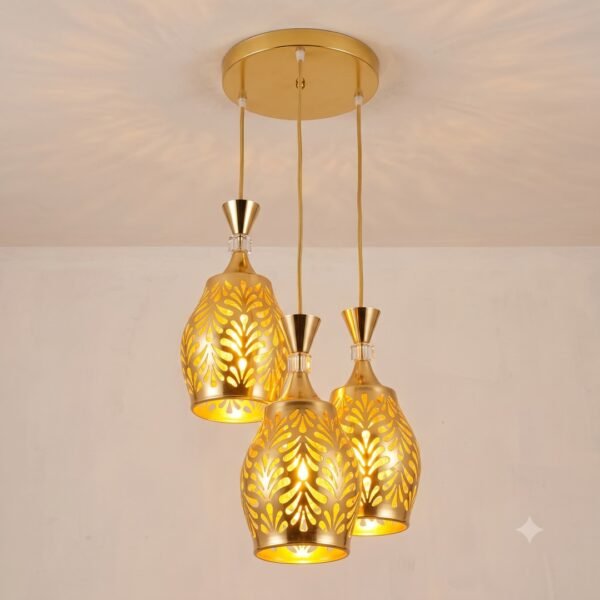 6A18FC96-02F2-4F09-8AFF-3BC3A5C4B733 Imperial Gold Botanical Cutout Cluster Ceiling Light