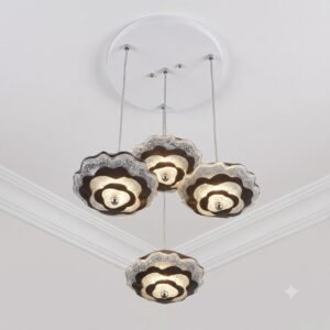 Flora Wave 4-Light Tiered Blossom Pendant Chandelier