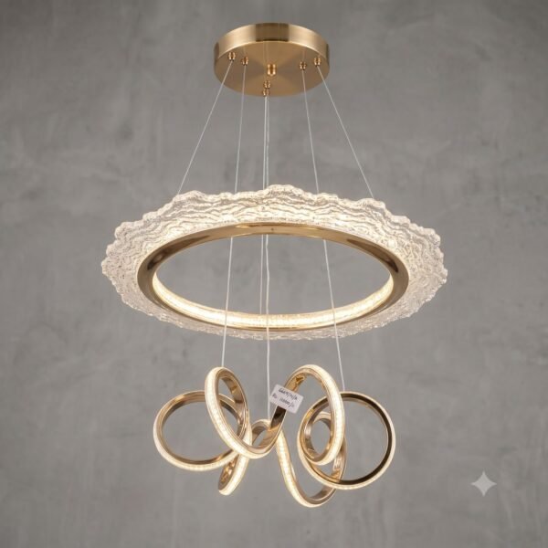 86C220C4-C08B-46F4-9E81-8324B6068F76 Astraea Glacial Halo & Infinity Ribbon LED Chandelier