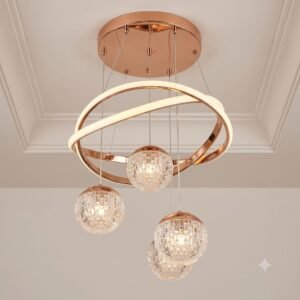 Rosalyn Celestial Ring & Crystal Orb Chandelier