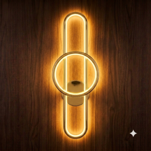 CDBD3E25-D645-4049-BBBA-6C8F03A81A9D Luxury Gold Oval Ring LED Wall Light
