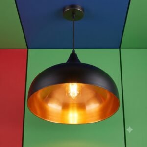 Aura Industrial Metal Dome Hanging Lamp with E27 Holder