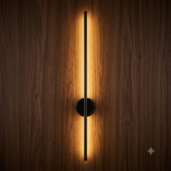F278EEC8-B931-40F4-9DF7-33D52582BB4E Modern Minimalist Linear LED Wall Light – Matte Black (600mm)