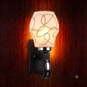 Abstract Line Glass E27 Wall Lamp