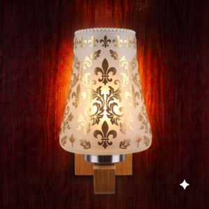 Gemini_Generated_Image_lp190glp190glp19 Floral Frosted Glass & Wooden Wall Sconce