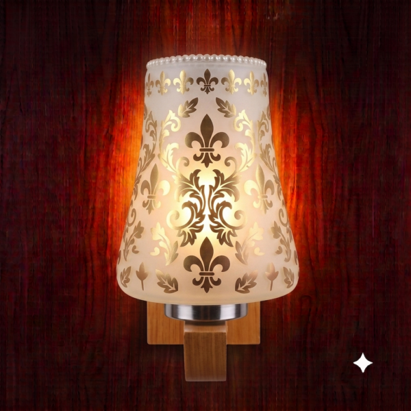 Gemini_Generated_Image_lp190glp190glp19 Floral Frosted Glass & Wooden Wall Sconce