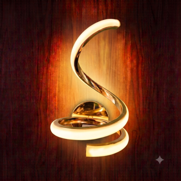 Gemini_Generated_Image_u8j2slu8j2slu8j2 Modern Spiral Gold LED Wall Lamp (3-Color Changing)
