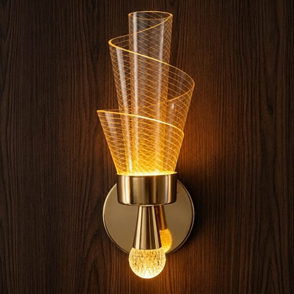 IMG_9491 Golden Spiral Luxe LED Wall Sconce