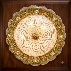 celling light 300mm Emerald Sovereign Ornate Flush Mount Ceiling Light 300MM