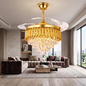Imperial 3-in-1 LED Retractable Crystal Ceiling Fan