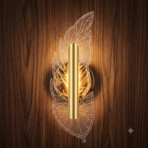 SylvaLeaf Etched Crystal LED Sconce