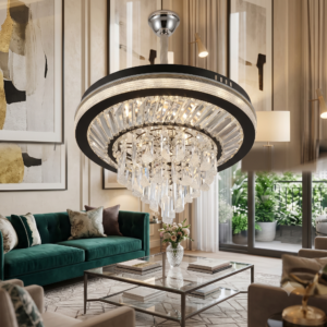 Eclipse Luxury Halo Crystal Chandelier