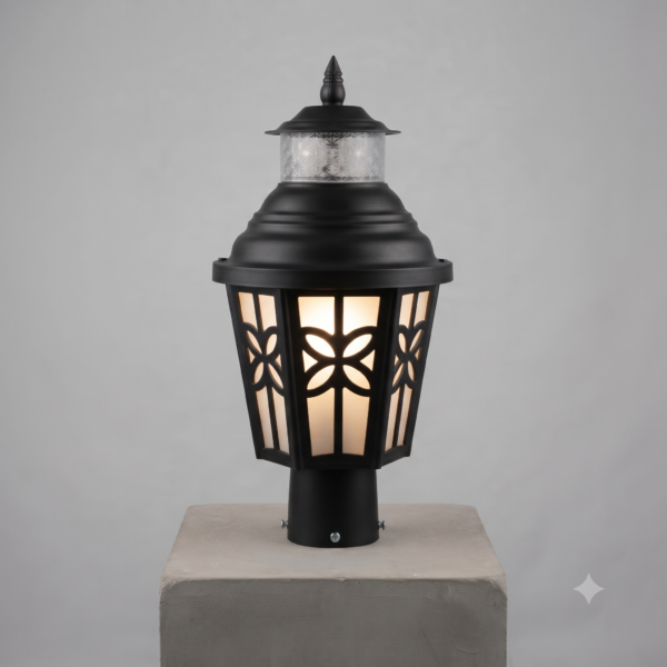 Veranda Floral Cutout Pillar Light
